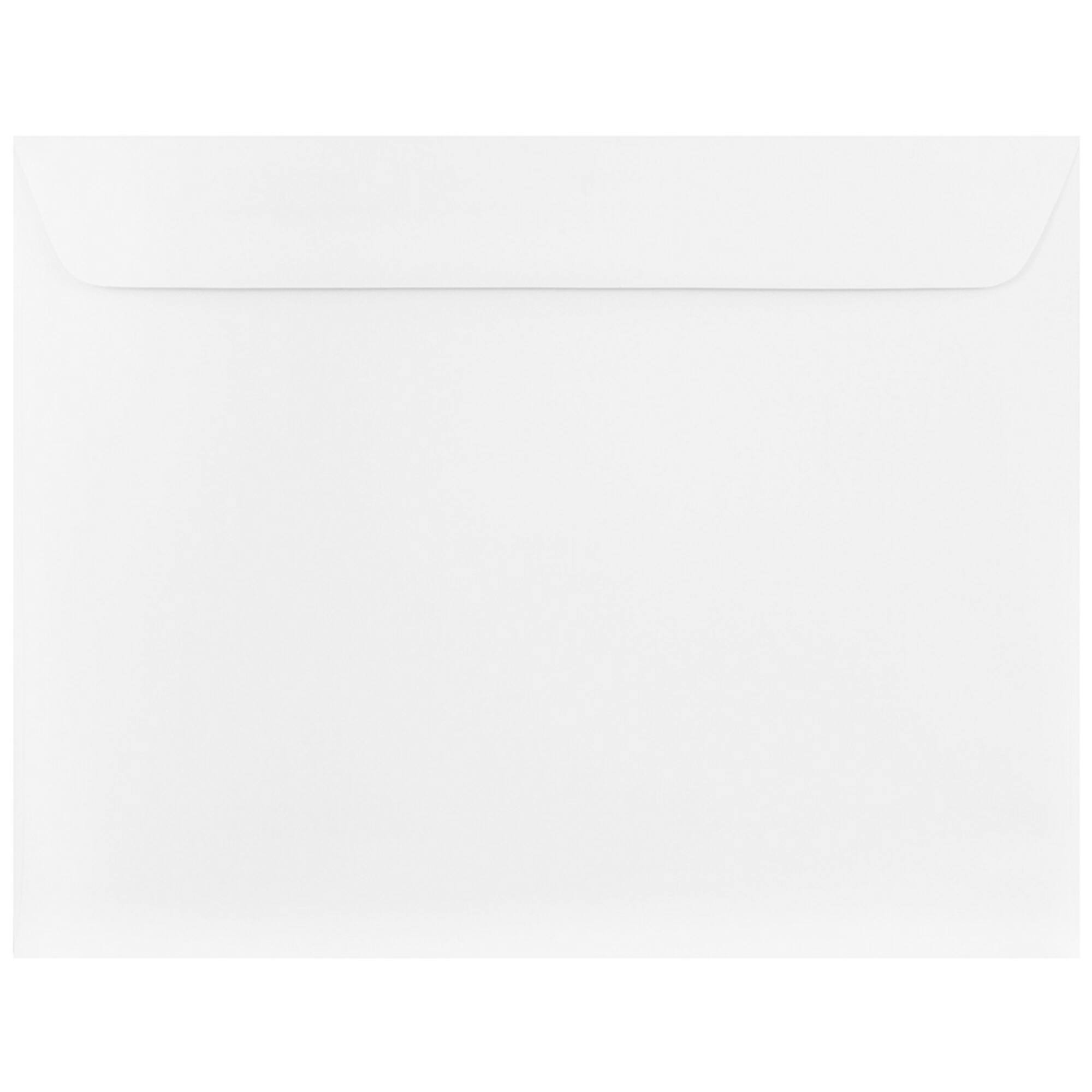 JAM Paper 10" x 13" Bright White Wove Strathmore Booklet Envelopes, 25ct.